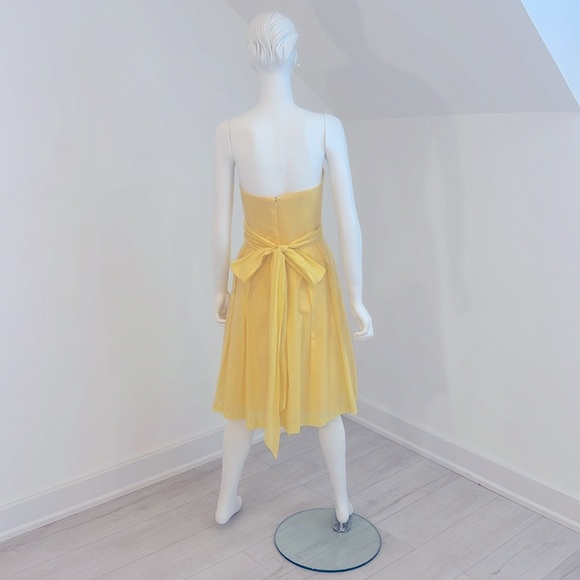 Sample NWT Dessy 2857 size 10 Sunflower yellow 100% Cotton dress Pristine - Picture 5 of 8